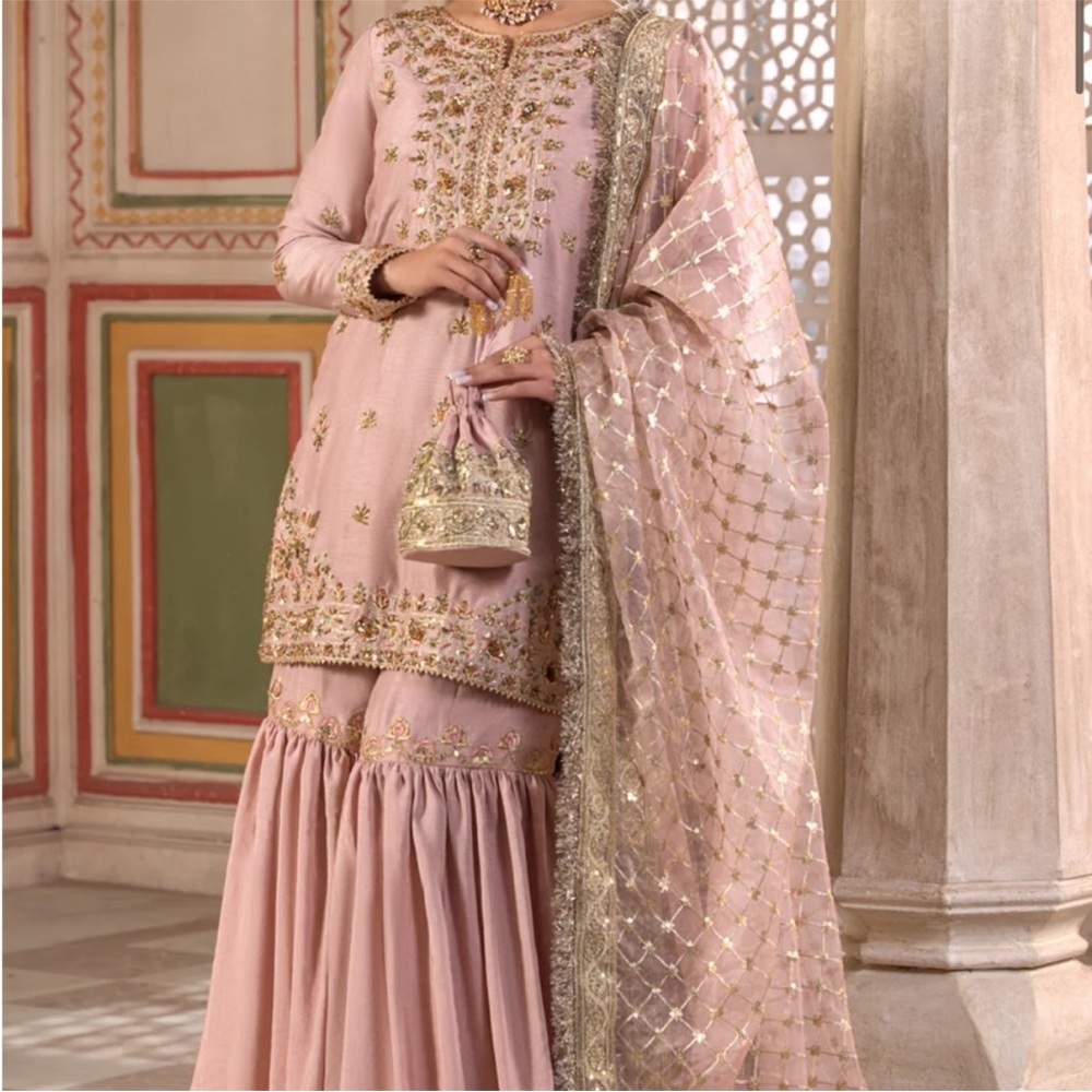 Maya Pink Embroidered Lehenga Set